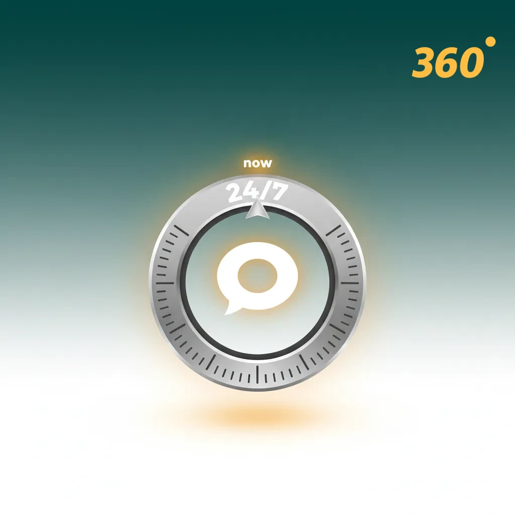 Suporte por chat ao vivo A360: respostas em 1–3 min. Acesse pelo ícone do site ou Menu>Ajuda no app. PT-BR 24h.