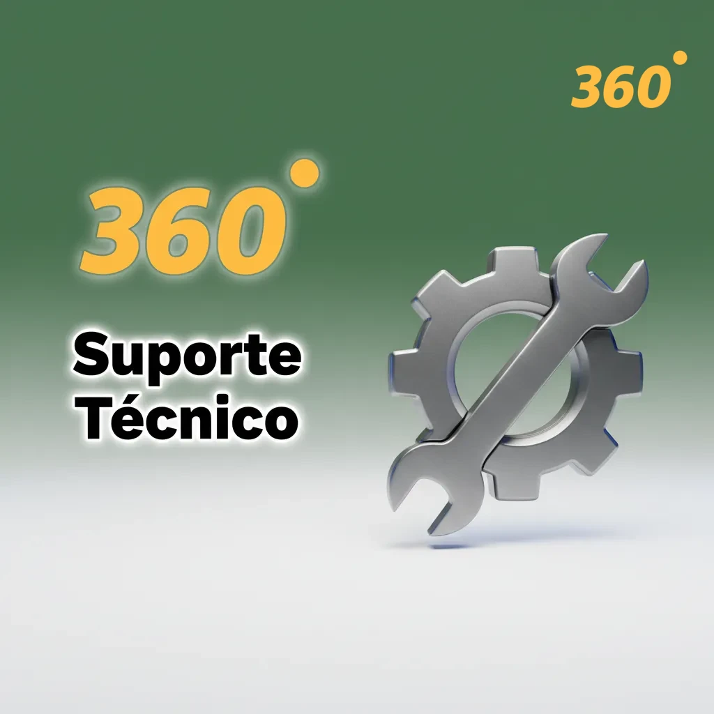 Ilustração de Suporte Técnico A360: equipe com headset, chat e e-mail 24h; foco em estabilidade, pagamentos e triagem.