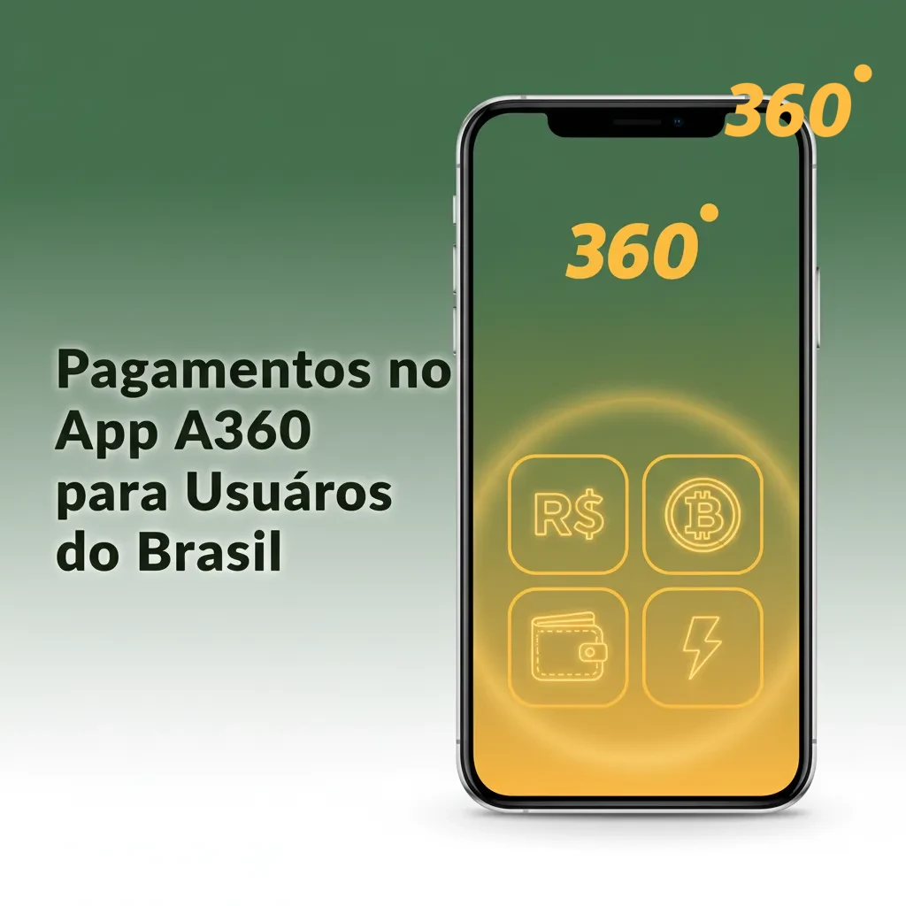 Tela do app A360 mostrando opções de Pix (QR Code, Copia e Cola, chave) e bancos Itaú, Bradesco, Caixa, BB, Nubank, Inter.
