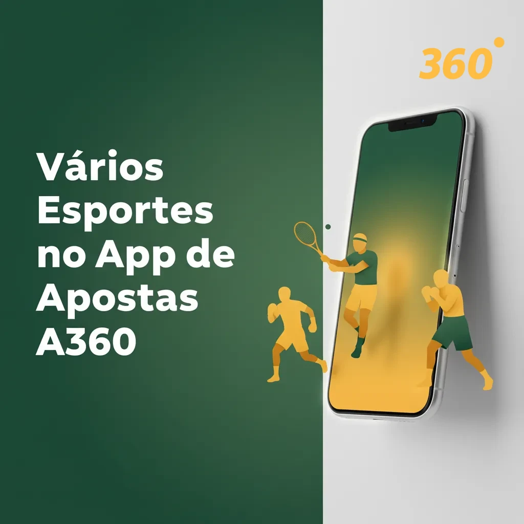 Tela do app A360 com esportes para apostar pré-jogo e ao vivo: futebol, basquete, tênis, vôlei, MMA, F1 e eSports.
