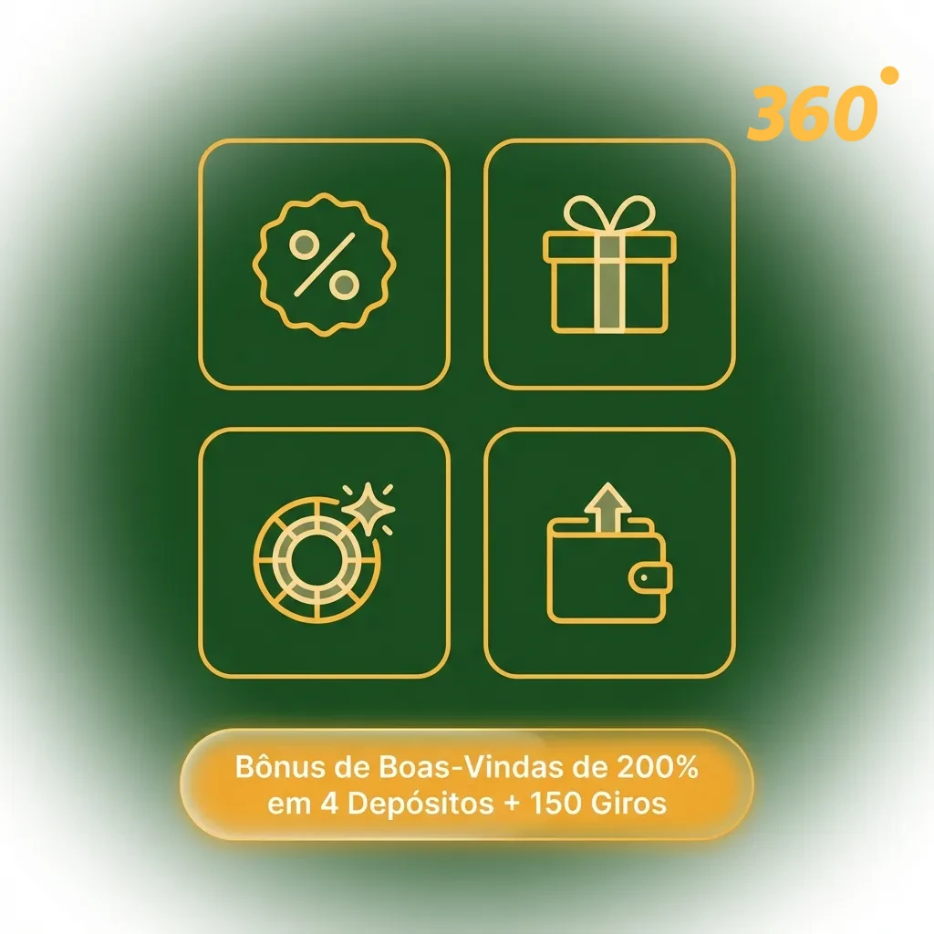 Promoção de cassino online com bônus de 200% em quatro depósitos e 150 rodadas grátis para novos jogadores brasileiros